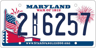 MD license plate 2MD6257