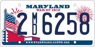 MD license plate 2MD6258