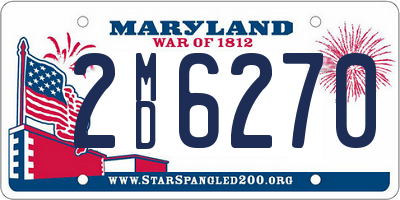 MD license plate 2MD6270