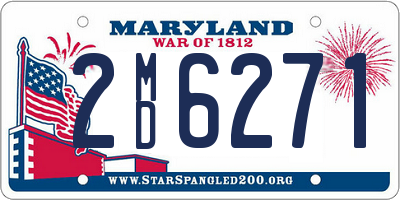 MD license plate 2MD6271