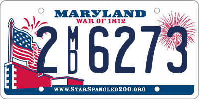 MD license plate 2MD6273