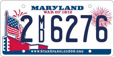 MD license plate 2MD6276