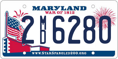 MD license plate 2MD6280