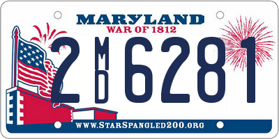 MD license plate 2MD6281