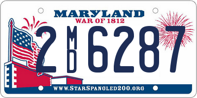 MD license plate 2MD6287