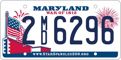 MD license plate 2MD6296