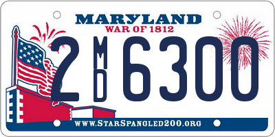 MD license plate 2MD6300