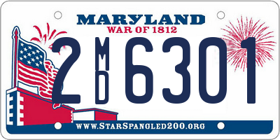 MD license plate 2MD6301