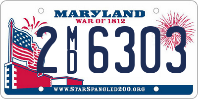 MD license plate 2MD6303