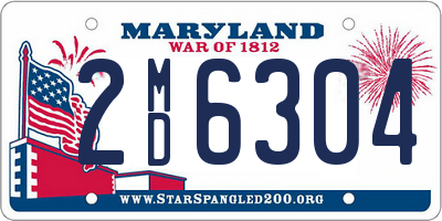 MD license plate 2MD6304