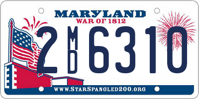 MD license plate 2MD6310