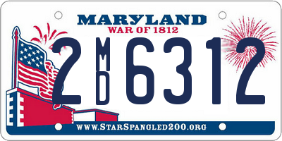 MD license plate 2MD6312