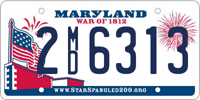 MD license plate 2MD6313