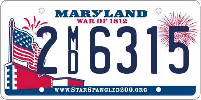 MD license plate 2MD6315