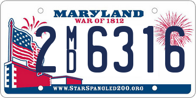 MD license plate 2MD6316