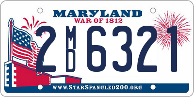 MD license plate 2MD6321