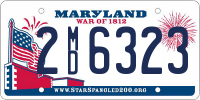 MD license plate 2MD6323