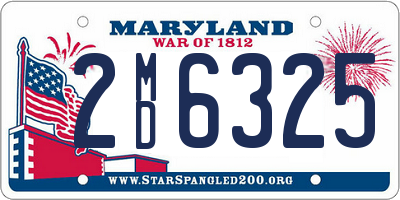 MD license plate 2MD6325