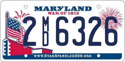 MD license plate 2MD6326