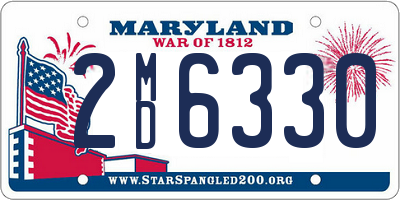 MD license plate 2MD6330