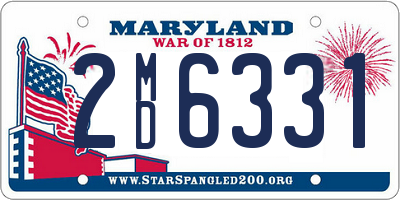 MD license plate 2MD6331