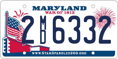 MD license plate 2MD6332