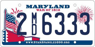 MD license plate 2MD6333