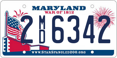 MD license plate 2MD6342