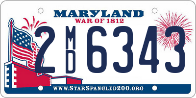 MD license plate 2MD6343