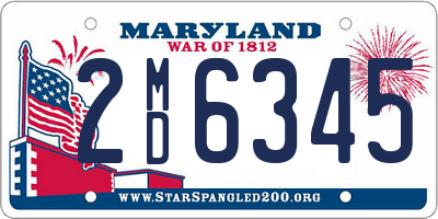 MD license plate 2MD6345