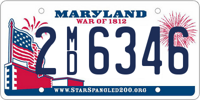 MD license plate 2MD6346