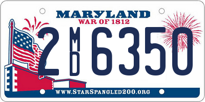 MD license plate 2MD6350