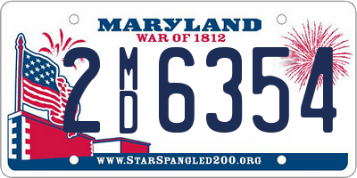 MD license plate 2MD6354