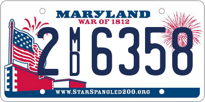 MD license plate 2MD6358