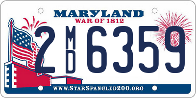 MD license plate 2MD6359