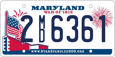 MD license plate 2MD6361