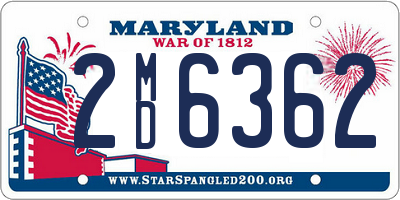 MD license plate 2MD6362