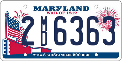 MD license plate 2MD6363