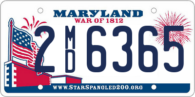 MD license plate 2MD6365