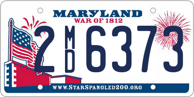 MD license plate 2MD6373