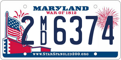 MD license plate 2MD6374