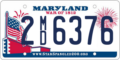 MD license plate 2MD6376