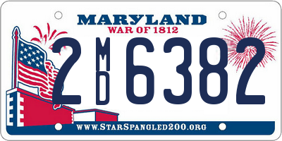 MD license plate 2MD6382