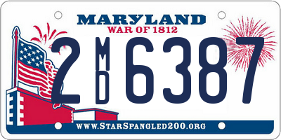 MD license plate 2MD6387