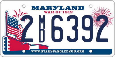 MD license plate 2MD6392