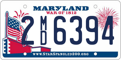 MD license plate 2MD6394