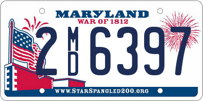 MD license plate 2MD6397