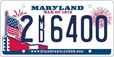 MD license plate 2MD6400