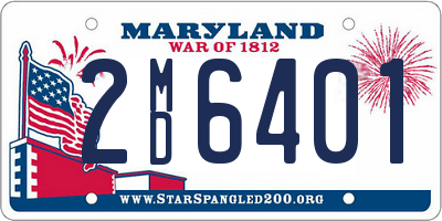 MD license plate 2MD6401