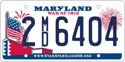 MD license plate 2MD6404